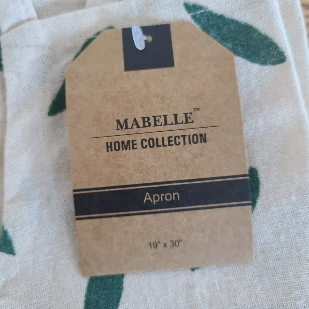 Mabelle Home Collection NEW NWT Printed Bib Apron Bless Our Nest Great For Cooks